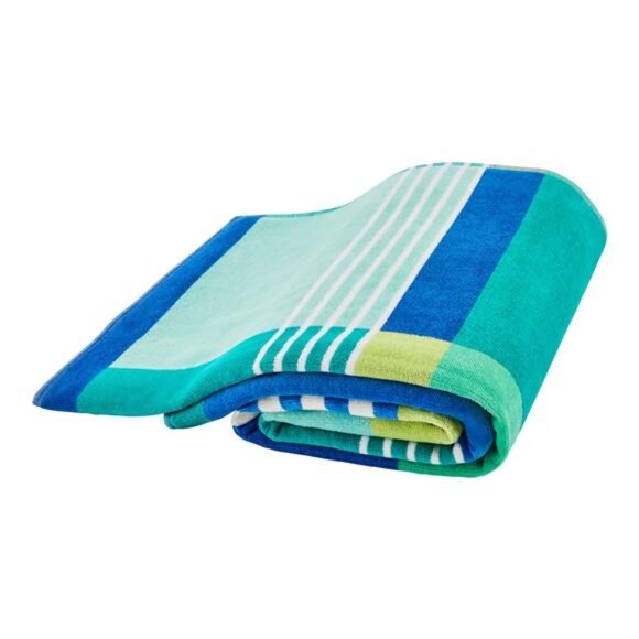 Everyday Cool Multicolor Broken-Stripe Yarn-Dyed Cotton-Blend Beach - Picture 2 of 5